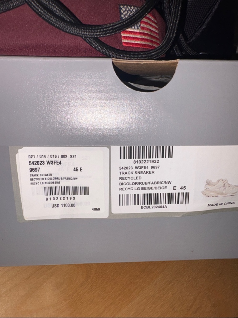 Balenciaga Neutral Layered Track Sneakers in Beige - Picture 7 of 7